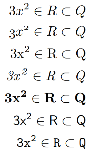 Changing fonts for typesetting maths