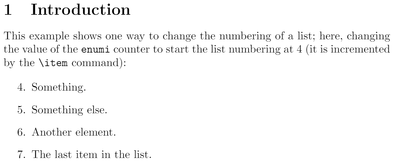 Modifying an enumerate counter