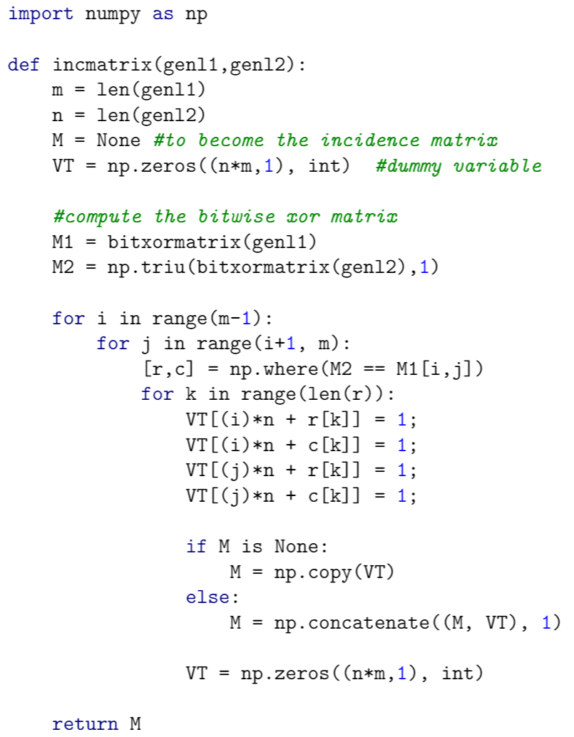 Output of the minted package using the borland stylesheet