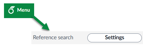 Image showing how to select the Overleaf reference search style