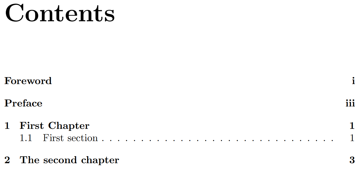 Showing Roman and Arabic page numbers in a book