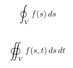 Example of integrals