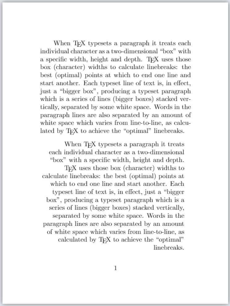 Setting \rightskip glue in LaTeX